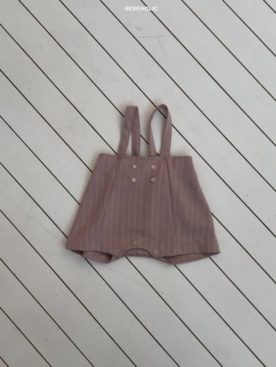 Bebe holic56｜(3m-18m) 吊帶排釦包屁褲9