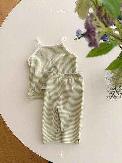 Atomeme07｜(70-110) 細肩條紋背心/七分緊身褲14