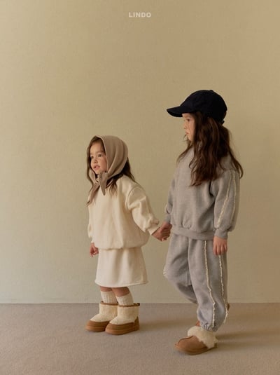 Lindo46｜(80cm-125cm) 蕾絲滾邊休閒上衣12