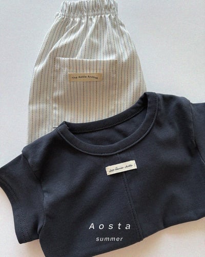 AOSTA35｜(6m-5y) 3款素色小標上衣7