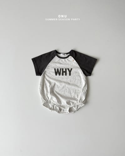 onu48｜(6m-12m) 英字印花包屁衣6