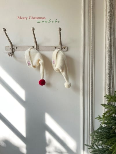 MONBEBE39｜(free/mom) 聖誕絨球帽2