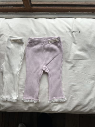 Bloom.b28｜(0m-7y) 羅紋蕾絲邊小喇叭褲2