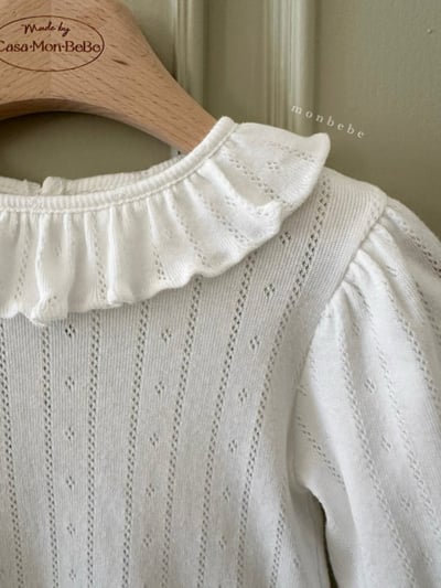 MONBEBE30｜(1y-8y) 荷葉領透氣上衣7