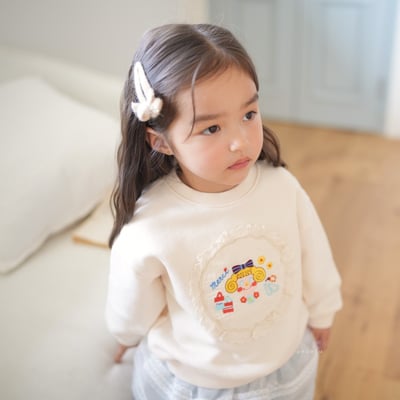 neneru34｜(85cm-125cm) 2色蕾絲印花休閒上衣6