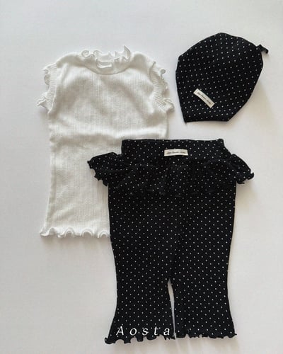 AOSTA38｜(6m-5y) 3款甜美木耳邊中領無袖10