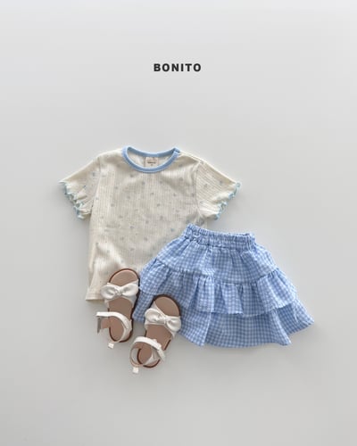 Bonito28｜(75cm-125cm) 3色木耳邊拼色上衣9