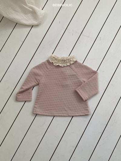 Bebe holic34｜(3m-18m) 花瓣蕾絲立領上衣6