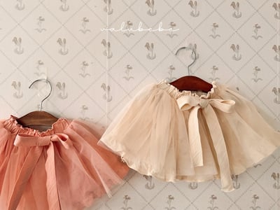 Valubebe31｜(65-80) 緞帶薄紗包屁褲裙2