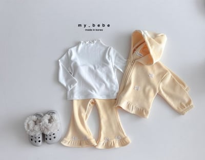 my_bebe01｜(-12m-7y) 絨面蝴蝶結荷葉擺連帽外套11