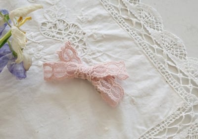 FLO05｜(free) 4色蕾絲蝴蝶結髮夾16