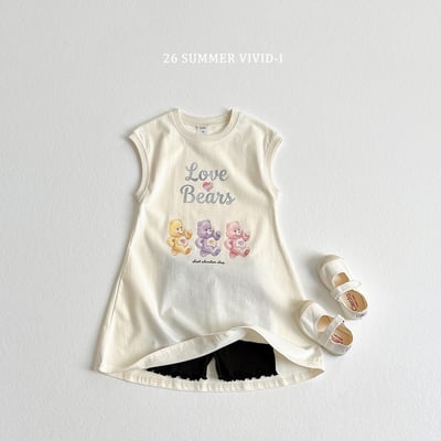 vivid32｜(78cm-125cm) 4款彩色熊無袖連身裙17