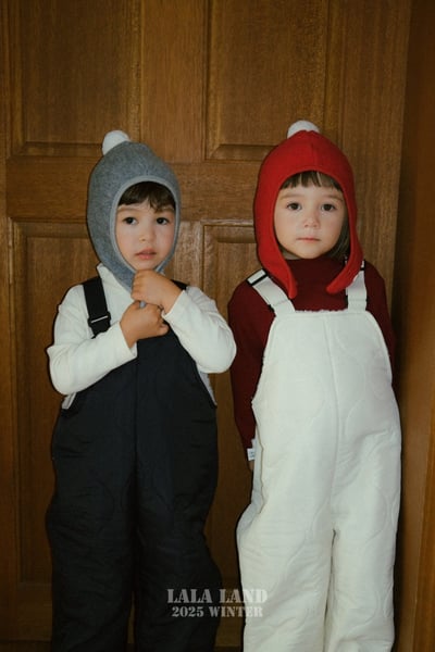 lala land56｜(75cm-120cm) 2色絎縫刷毛口袋吊帶長褲3