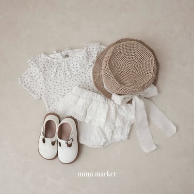 mimi market12 (75-90cm)  碎花荷葉邊上衣9