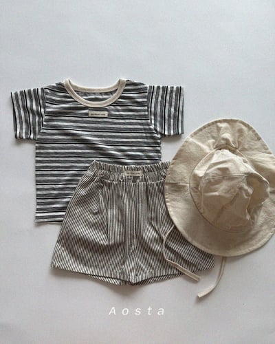 AOSTA19｜(6m-5y) 4款拼色條紋上衣14
