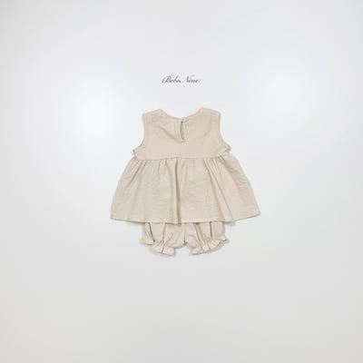 bebe nine17  (6m-24m) 2色氣質波浪無袖套裝4