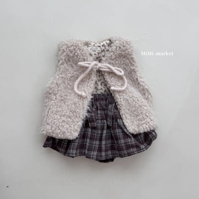 mimi market21 (65-85cm)  格紋吊帶裙4