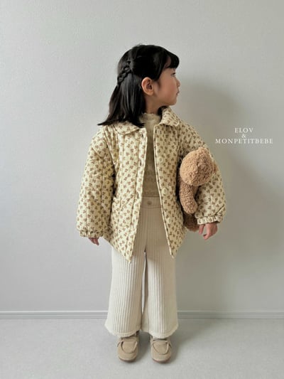 Monpetitbebe13｜(70cm-110cm) 碎花夾層棉質外套11