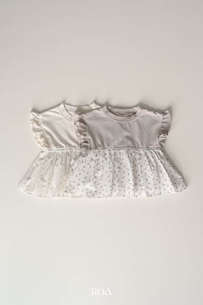 ROA20｜(6m-18m) 2色荷葉袖碎花上衣3