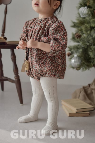 GURU GURU25｜(6m-24m) 2色滿版碎花包屁衣6