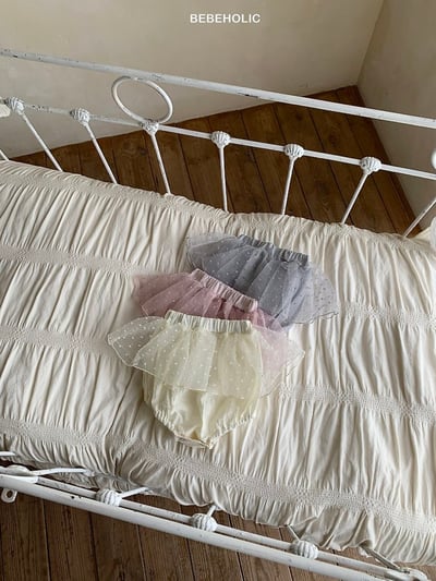 Bebe holic09｜(3m-18m) 爆米花蕾絲褲4