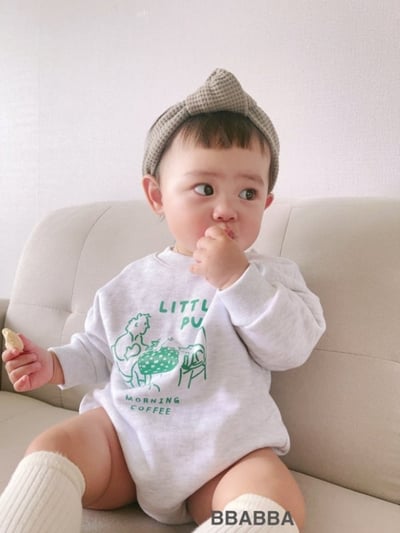 BBABBA06｜(60cm-83cm-mom) 2色韓系印花包屁衣/休閒上衣17