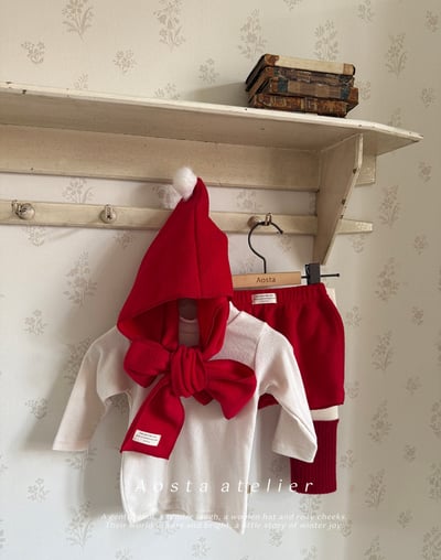 AOSTA66｜(6m-5y) 毛球連帽圍巾23