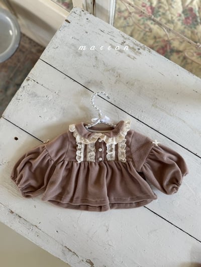 Marron 56｜(3m-18m) 宮廷袖蕾絲領花邊套裝12