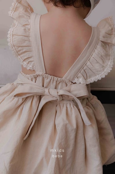 M-KIDS36｜(65-80cm) 綁帶摺邊包屁衣8