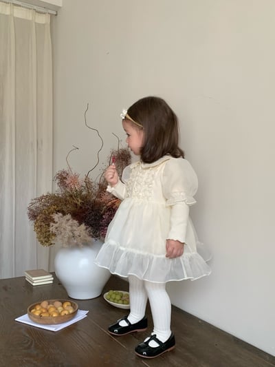 JE622｜(66cm-120cm) 公主袖薄紗包屁衣/洋裝14