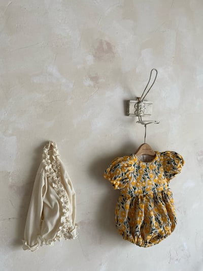 Anne Shirley38｜(3m-22m) 2色夏日刺繡花卉包屁衣6