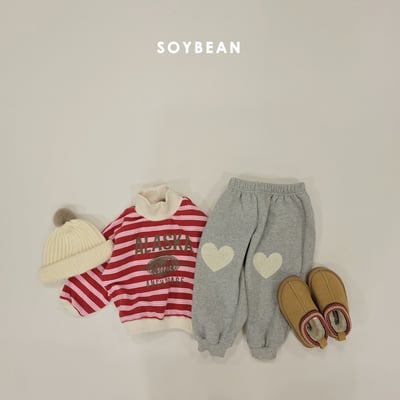Soybean86｜(75cm-118cm) 英字條紋印花休閒上衣15