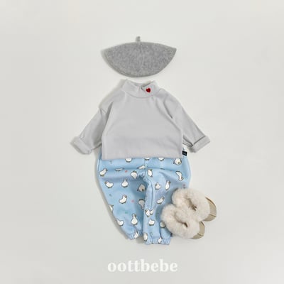 Oottbebe89｜(1y-7y)  愛心刺繡中領彈性上衣6