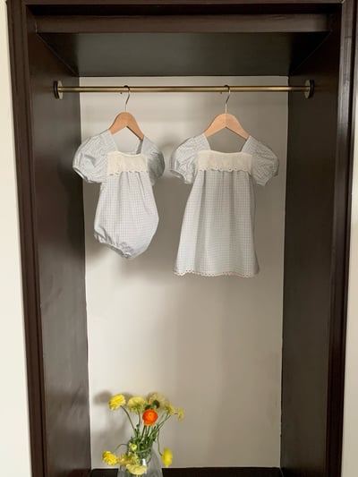 JE45｜(66-120cm) 水藍格紋包屁衣/洋裝21