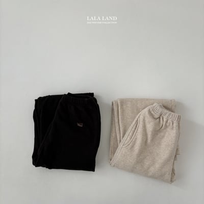 lala land82｜(mom) 2色磨毛刷毛直筒微寬褲1