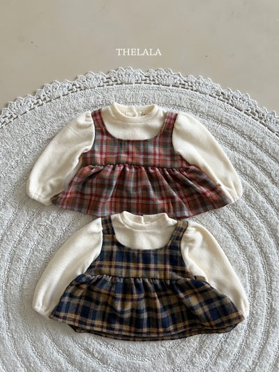 thelala15｜ (1y-6y) 格紋背心設計上衣7