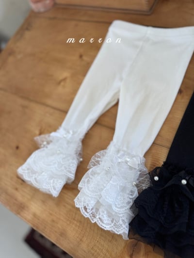 Marron51｜(1y-6y) 蕾絲喇叭緊身褲4