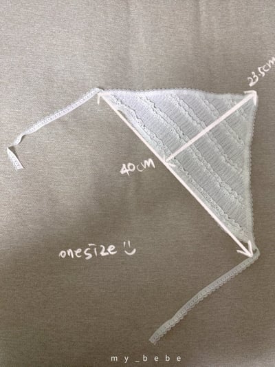 my_bebe10｜(free) 蕾絲滾邊頭巾17