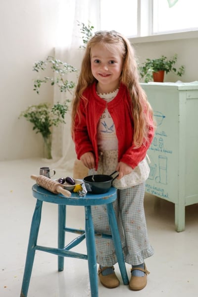 FLO34｜(75-140) 3色滾邊小蕾絲開襟外套6