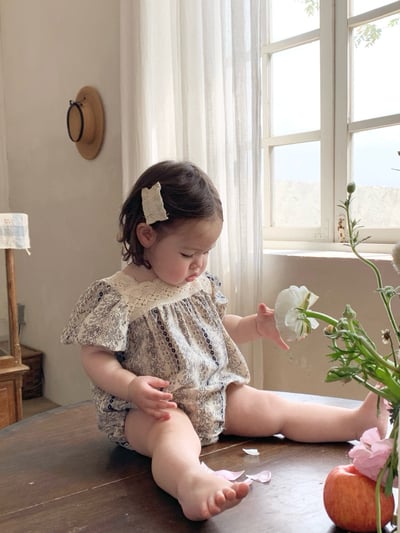 JE55｜(66-130cm) 波西米亞風蕾絲領包屁衣/洋裝12