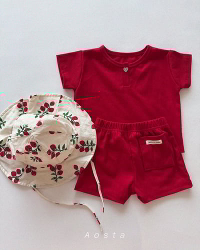 AOSTA51｜(6m-5y) 心形鈕釦素色上衣12