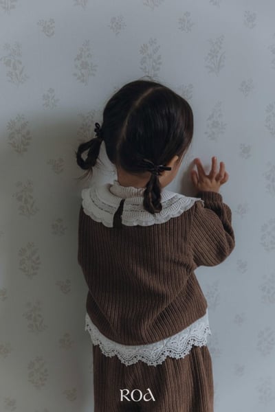 ROA12｜(80cm-120cm) 2色蕾絲束帶絨毛長褲11