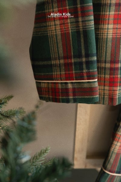 ALADIN24｜(mom-dad) 聖誕格紋家居套裝4
