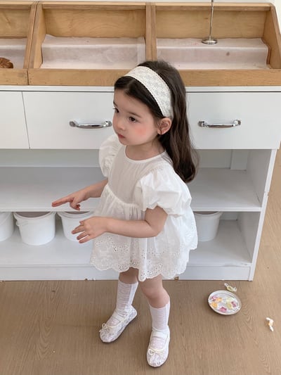 JE36｜(66-90cm) 泡泡袖花邊包屁衣20