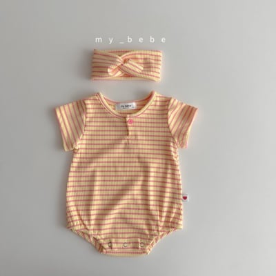 my_bebe17｜(58-72cm) 羅紋包屁衣含髮帶8