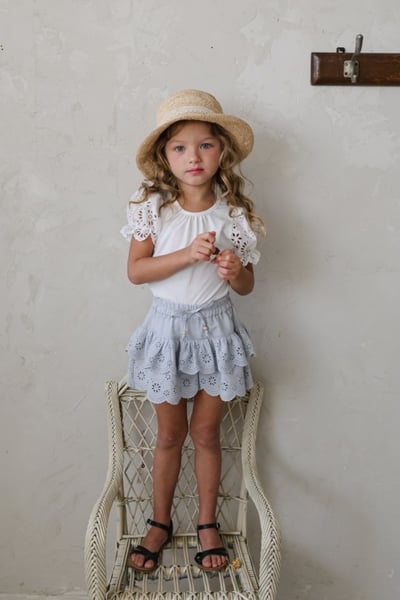 FLO19｜(75-140) 鏤空泡泡袖上衣18