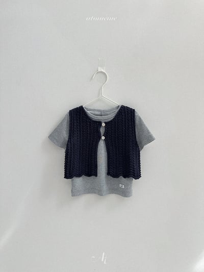 Atomeme41｜(70-110) 針織排扣背心12