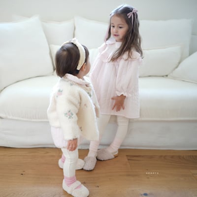 neneru30｜(85cm-125cm) 2色蝴蝶結荷葉邊洋裝12