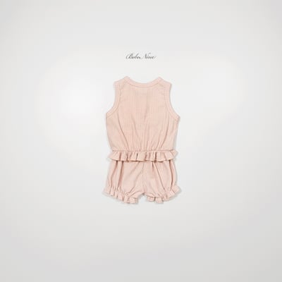 bebe nine21  (6m-24m) 3色荷葉束腰花套裝5