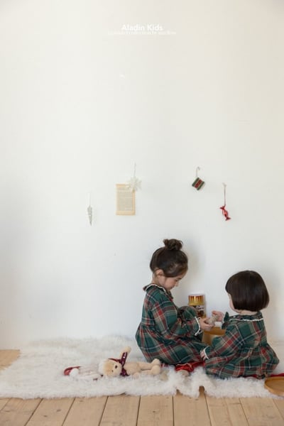 ALADIN22｜(75cm-114cm) 聖誕格紋蕾絲家居套裝15